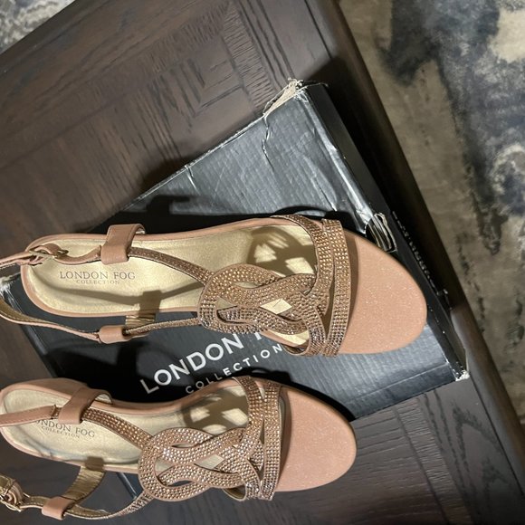 LONDON FOG Womens Macey Demi-Wedge Dress Sandals - Picture 5 of 8